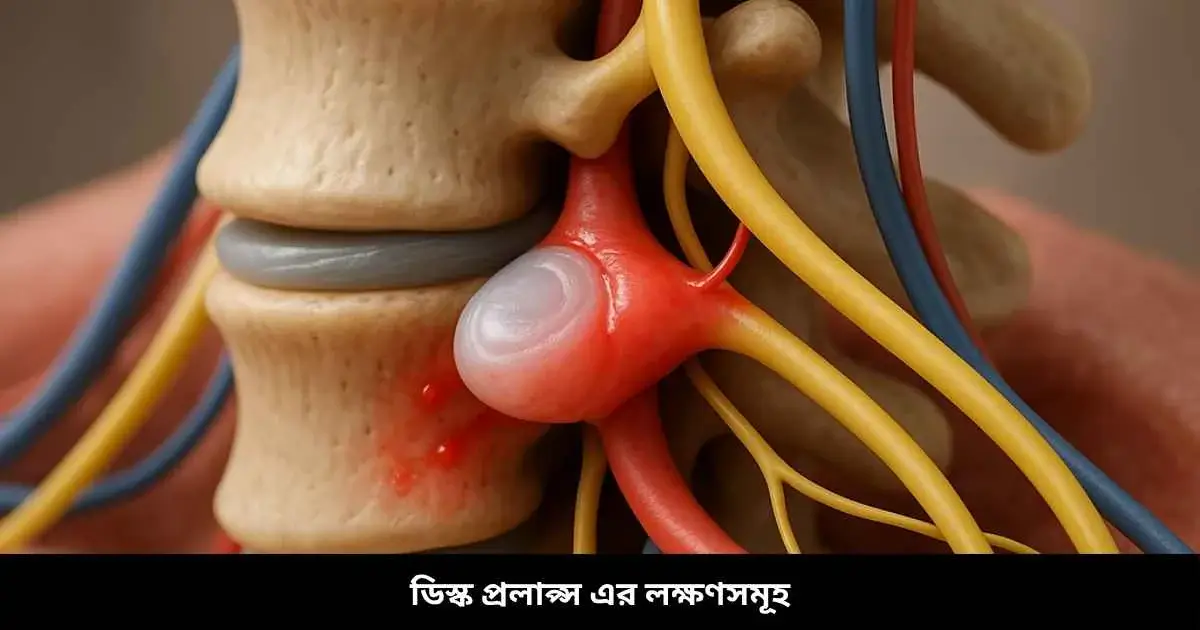 ডিস্ক প্রলাপ্স এর লক্ষণসমূহ