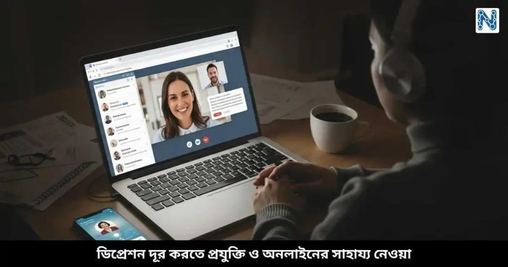 ডিপ্রেশন দূর করতে প্রযুক্তি ও অনলাইনের সাহায্য নেওয়া