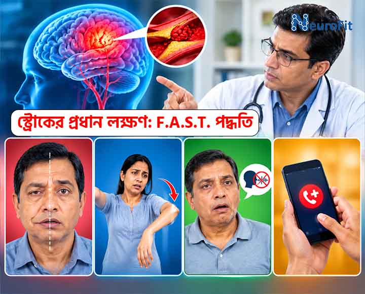স্ট্রোকের প্রধান লক্ষণ: F.A.S.T. পদ্ধতি